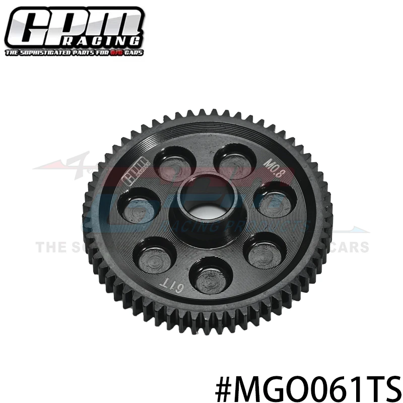 Engranaje recto de acero al carbono GPM 61T/M0.8/32P para ARRMA 1/10 Gorgon Mega Vorteks Fury