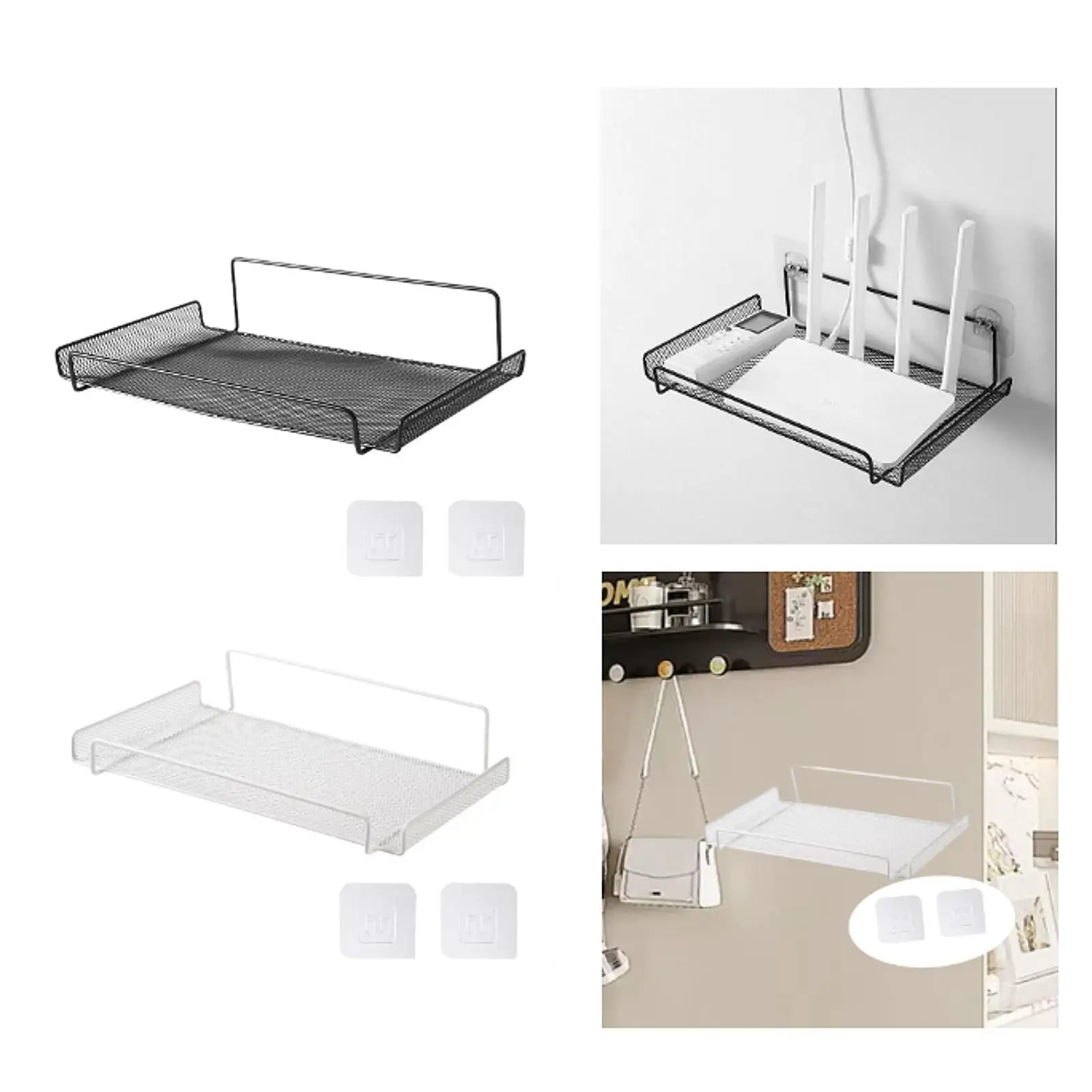 رف التوجيه على الحائط مع خطافات بتصميم مجوف رف حائط عائم لغرفة النوم ومشغل DVD وغرفة المعيشة #1