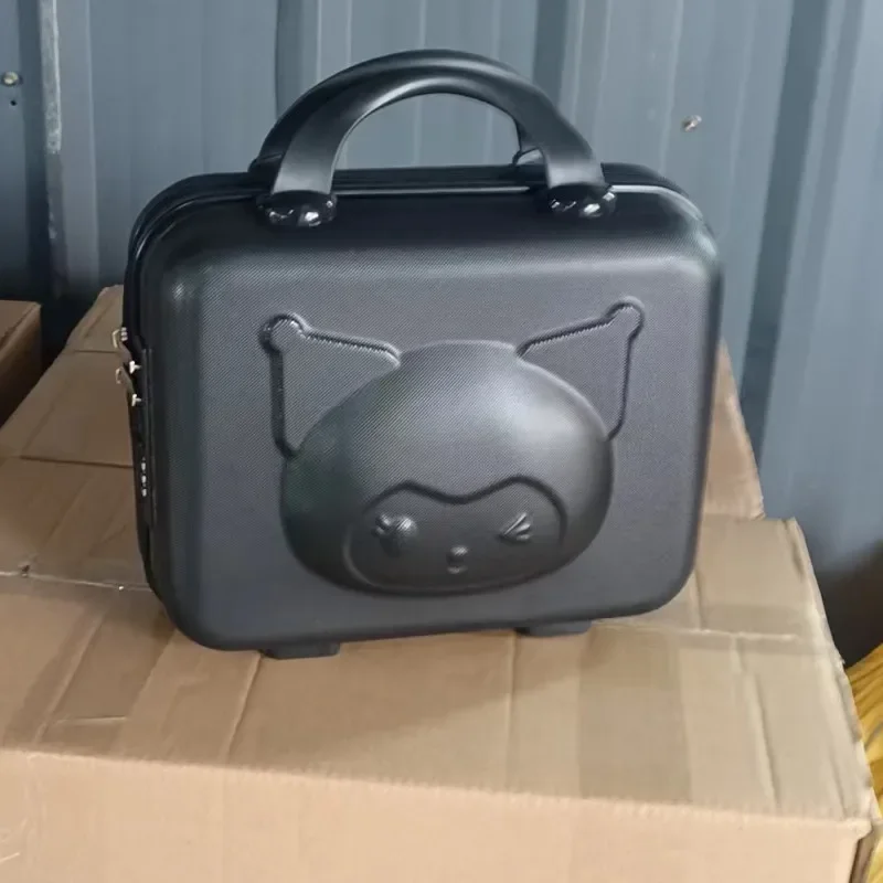 الكرتون المحمولة حقيبة فتاة 14 بوصة سانريوس جديد حقيبة مستحضرات التجميل Kuromi صندوق تخزين صغير الإبداع تذكارية هدية صندوق