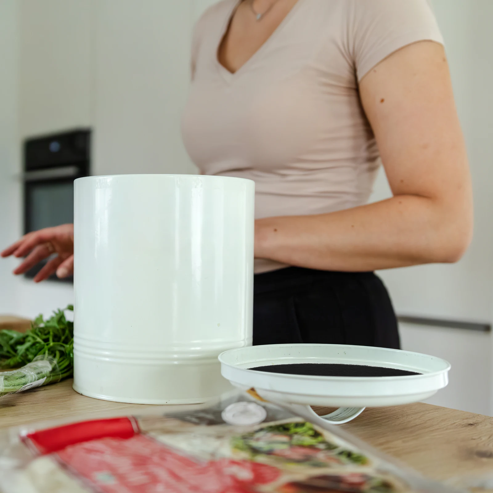 12 قطعة سلة المهملات مزيل الروائح الفحم السماد بن تصفية مستديرة القطن الإسفنج منصات القمامة يمكن رائحة آمنة للمنزل مكتب #5