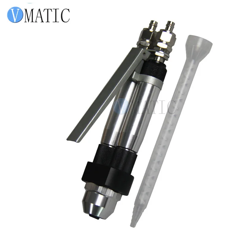 Free Shipping Ab Component Epoxy Dispensing Valve Pneumatic Flow Control Glue Dispensing Manual Two Liquid Dispensing Valve