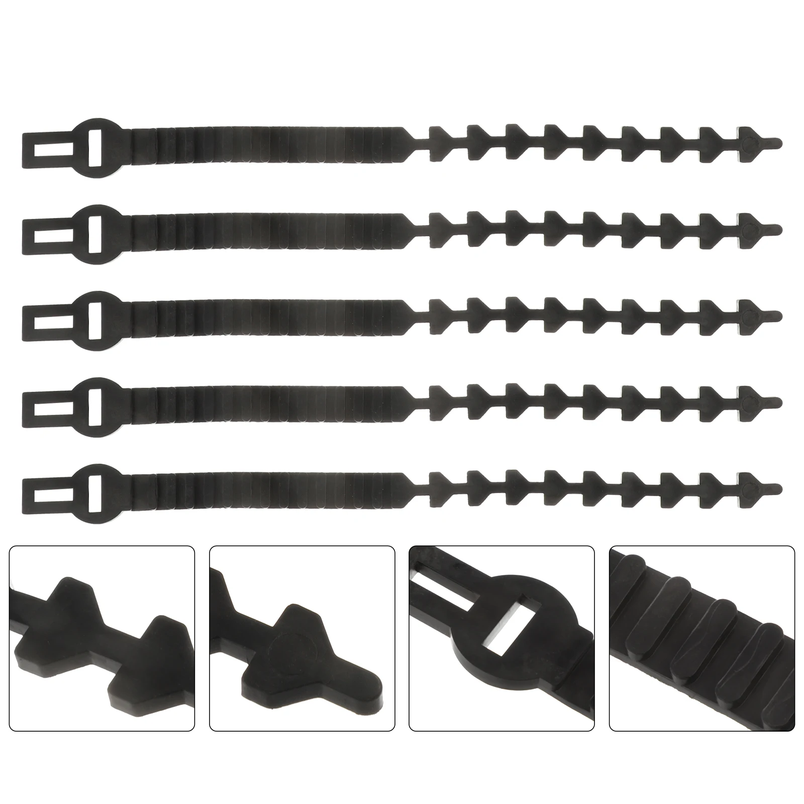 

5pcs Rubber Ties 45x2x05cm Environmentally Friendly Durable Tree Straps Garden Plant Support Adjustable Binding Belt Safe