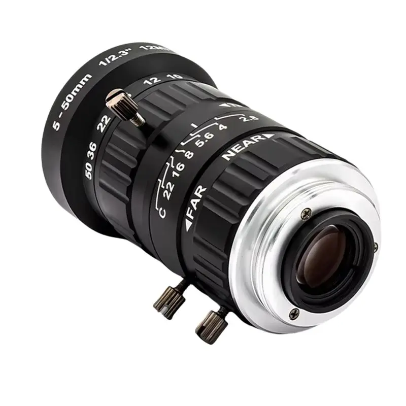 Superior High Definition 12 Megapixel 5-50Mm C Mount Camera Lens 1/2.3-Inch Varifocal Industrial Lens