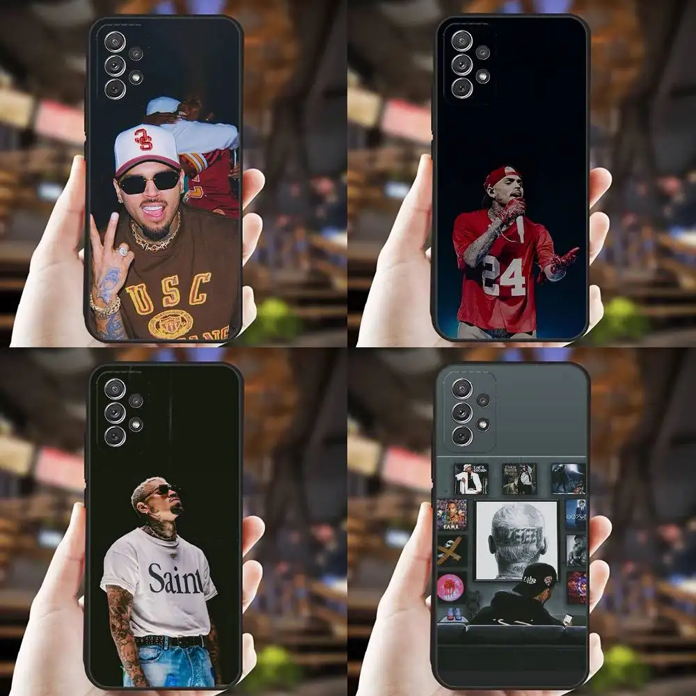 

C-Chris Brown Album Phone Case For Samsung S25,S24,S21,S22,S23,S30,Ultra,S20,Plus,Fe,Lite,Note,10,9,5G Black Cover