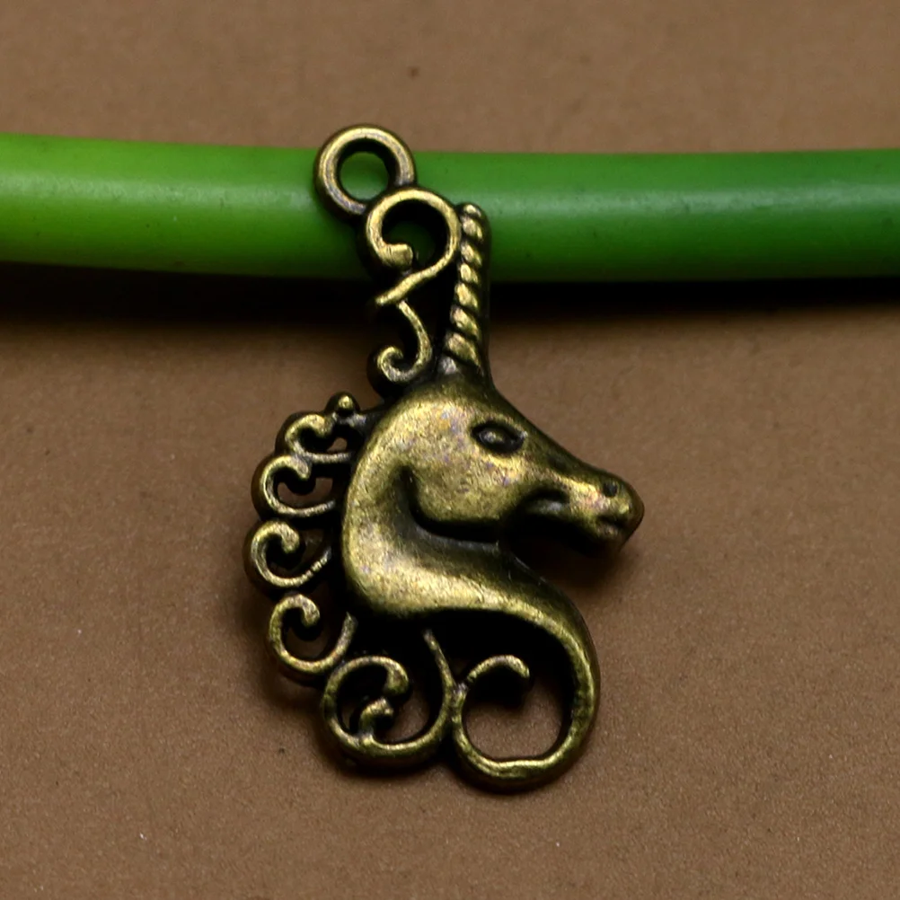 

50 Pcs Zinc Alloy Unicorn Pendant Charm Earrings Jewelry Making Pendants Charms Fashion