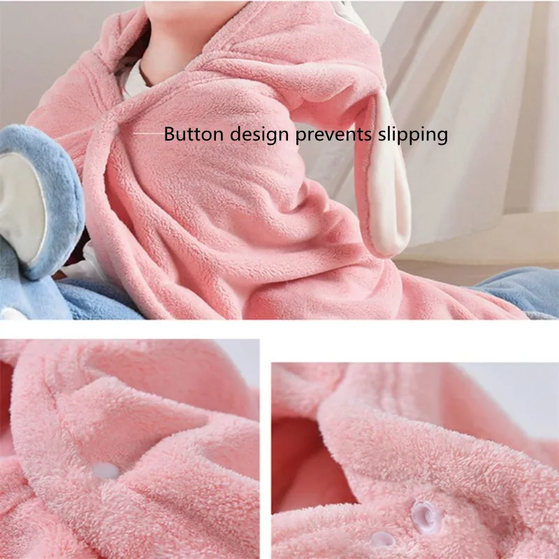 Baby bath towel, coral fleece super soft hooded towel, high absorbent bathrobe, suitable for boys and girls