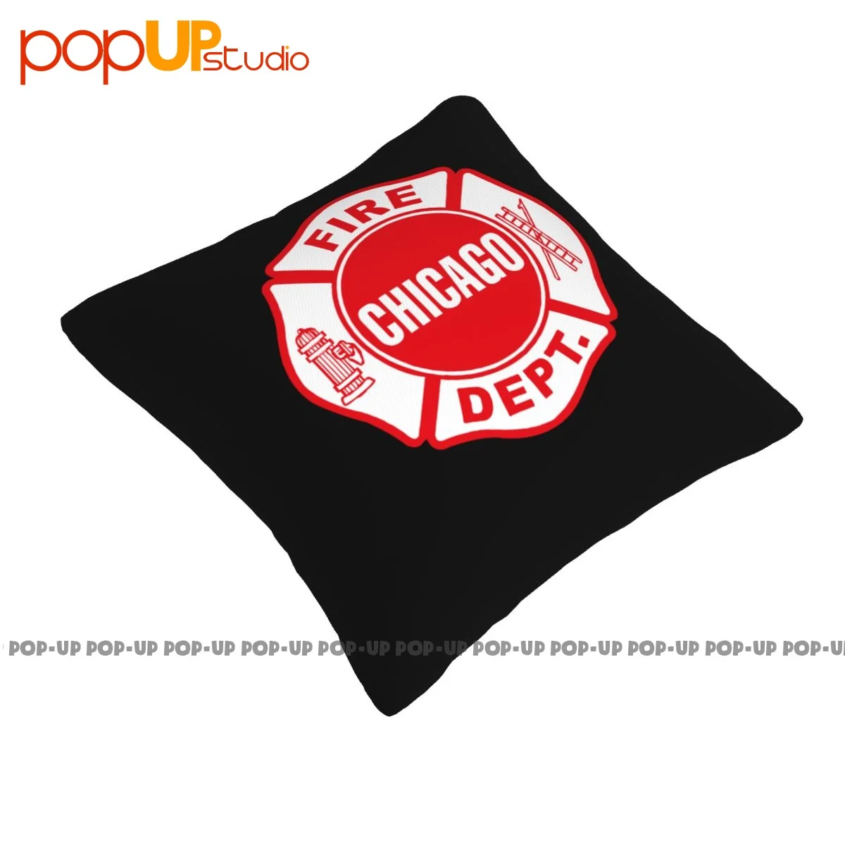 Square Chicago Firefighter Fire Department P-334 Pillowcase Throw Pillow Cover Printed Decoration Home Decorative