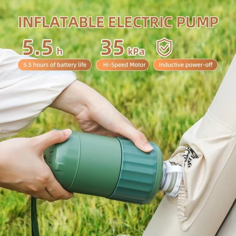 Portable Electric Air Pump for Outdoor Camping: High-pressure Inflatable Camping Plastic Air Pump