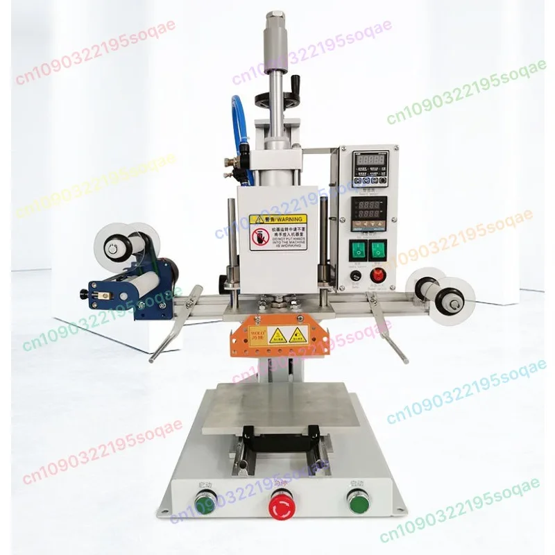

220V 110V Pneumatic Hot Stamping Machine Lipstick Wood, Leathe Paper Foil Press Round Stick Stamp with Heating Plate