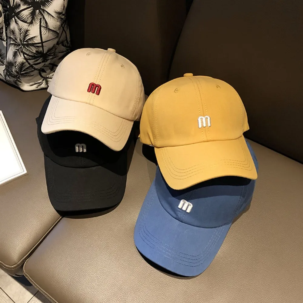 Embroidered M Baseball Cap For Women Men New Spring Summer Cotton Solid Sunhat Sports Snapback Caps Fashion Hip Hop Fishing Hat