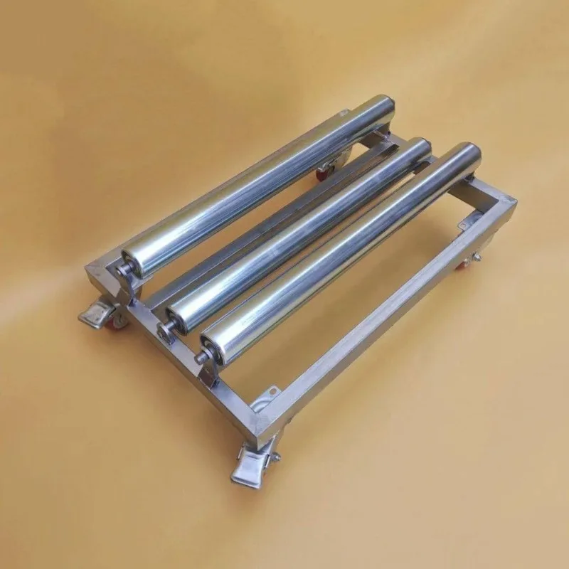PVC Plastic Flooring Paving Trolley Linen Floor Material Feeding Cart Roll Flooring Transport Hand Truck for Floor Construction