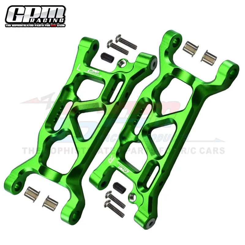 Brazos inferiores delanteros de aluminio GPM para LOSI 1/10 Lasernut Tenacity Ultra 4 Rock GPM parte LOS234016 LU4055