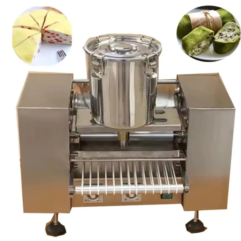 Automatic Commercial Use Thousand Layer Pancake Mini Mille Crepe Cake Machine Mango Durian Spring Roll Skin Crepes Making Maker