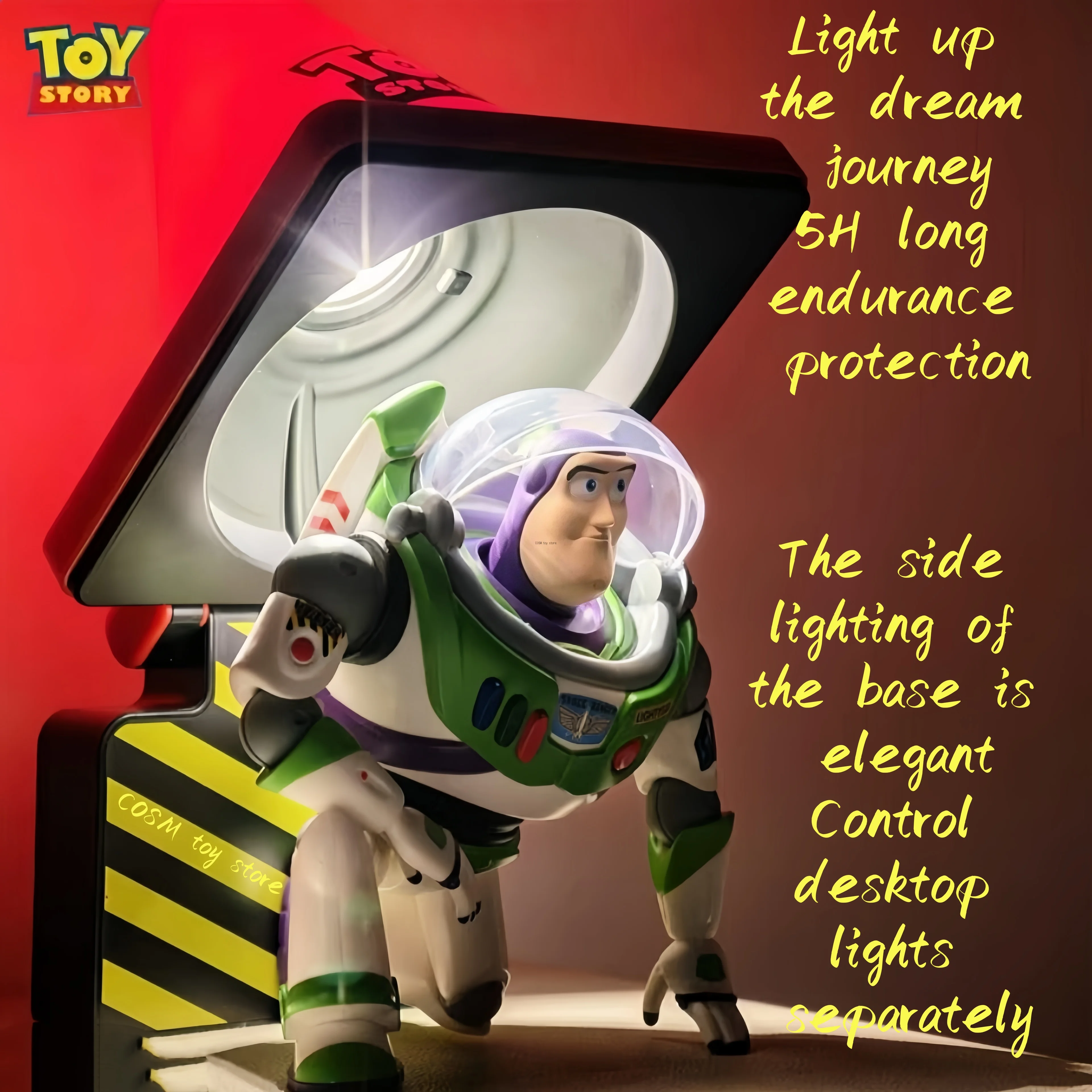 Светильник-ночник Disney Toy Story Buzz Lightyear Barricade LED MarTUBE, официальный коллекционный настольный светильник, перезаряжаемый, декоративный, подарок
