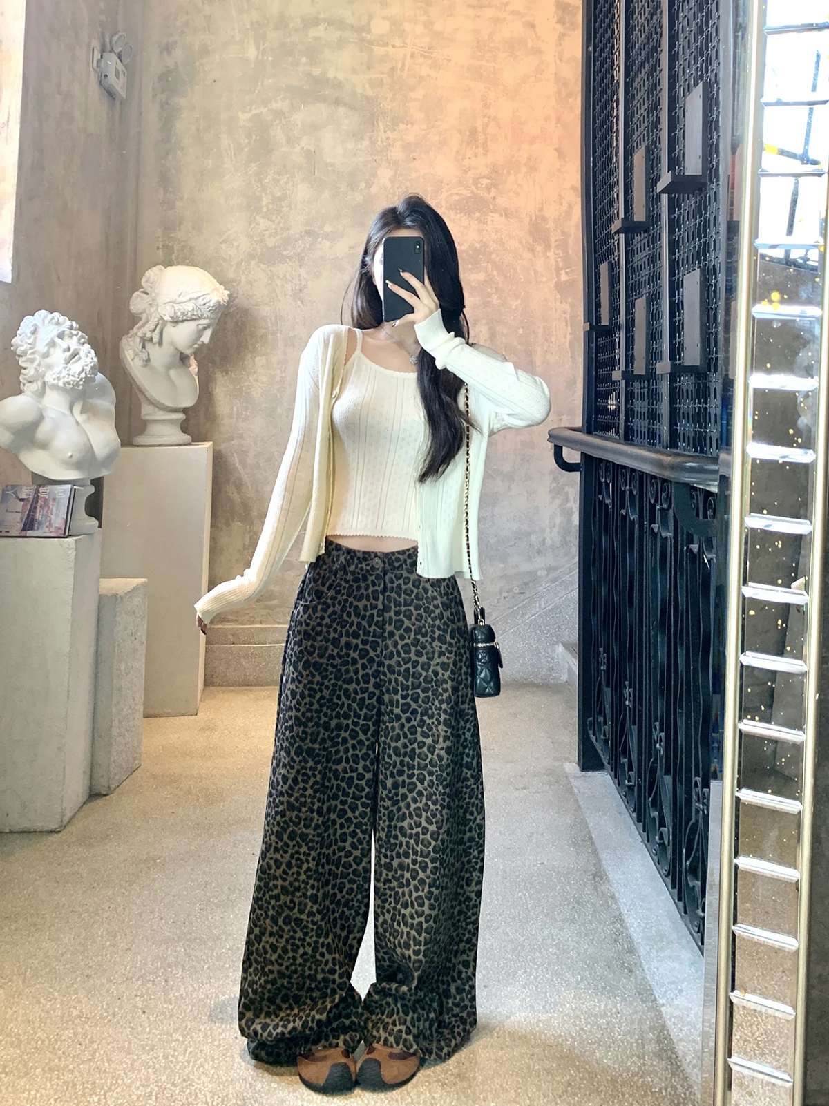 

Вязаный шерстяной кардиган с тонкими бретелями и комплект из двух предметов для женщин: повседневный, стройнящий, мягкий, удобный, длинный рукав