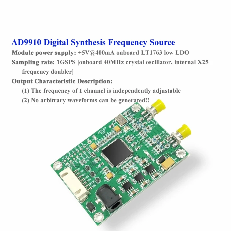 AD9910 Digital Synthetic Frequency Source 1GHz Main Frequency High Performance DDS Module 450MHz KDT9910-008-DDS