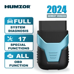 HUMZOR Z126 Full System Diagnosis Read Codes Live Data System Status Erase Codes DPF Oil Reset Component Test Freeze Frame