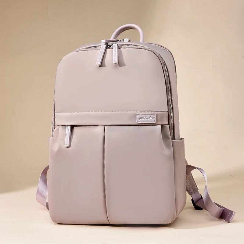 Pure color simple fashion texture Oxford cloth backpack, the trend of multi-functional backpack travel backpack