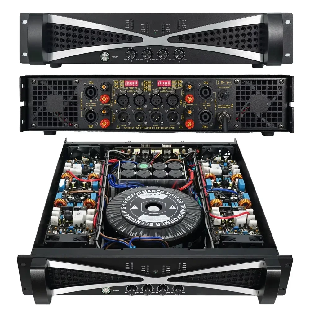 

Class TD active 1500W high-power 4-channel amplifier with 8ohm impedance for large-scale stage concerts and outdoor performances