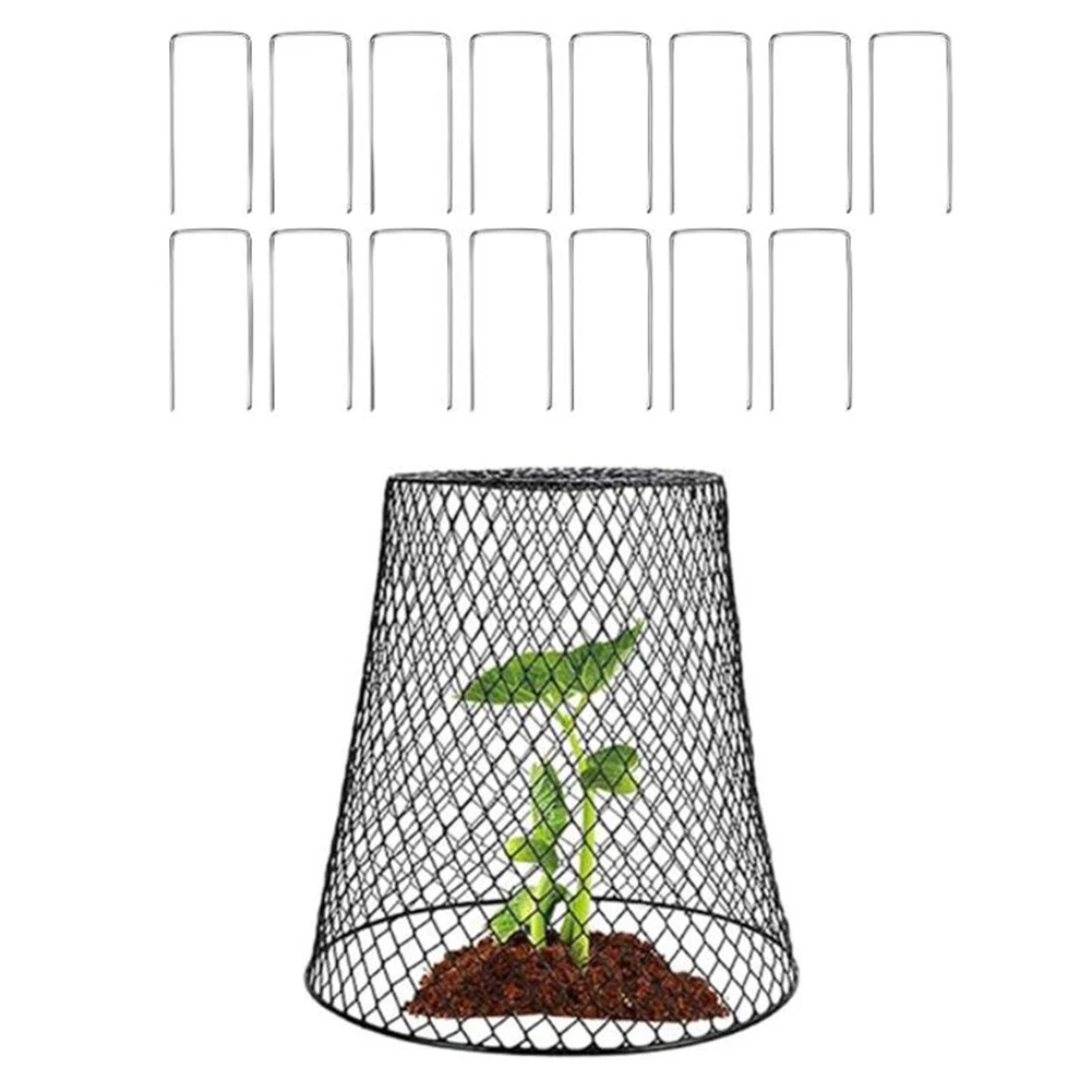 

3PC Wire Cover Vegetable Protective Cage Outdoor Plant Protection Black Hard-wearing Plant Cover Outdoor Gardening