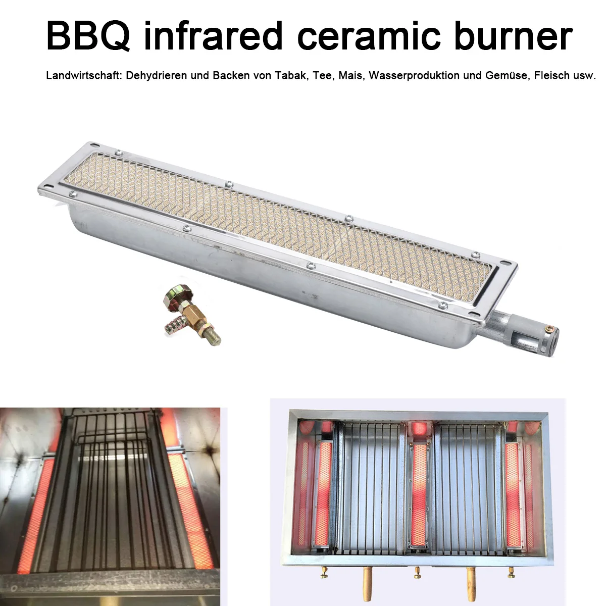 BBQ Infrarot-Keramikbrenner Keramik-Heizgerät Küchen-Gasgrill-Zubehör Gas-Campingbrenner