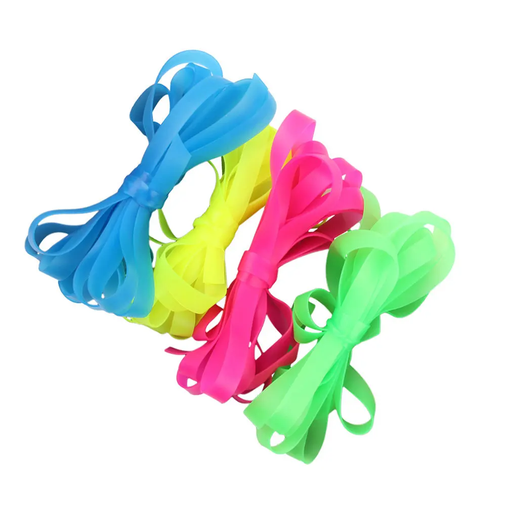 Rainbow Colorful Jump Ropes for Kids and Adults – Soft, Elastic, Durable Fitness Rope
