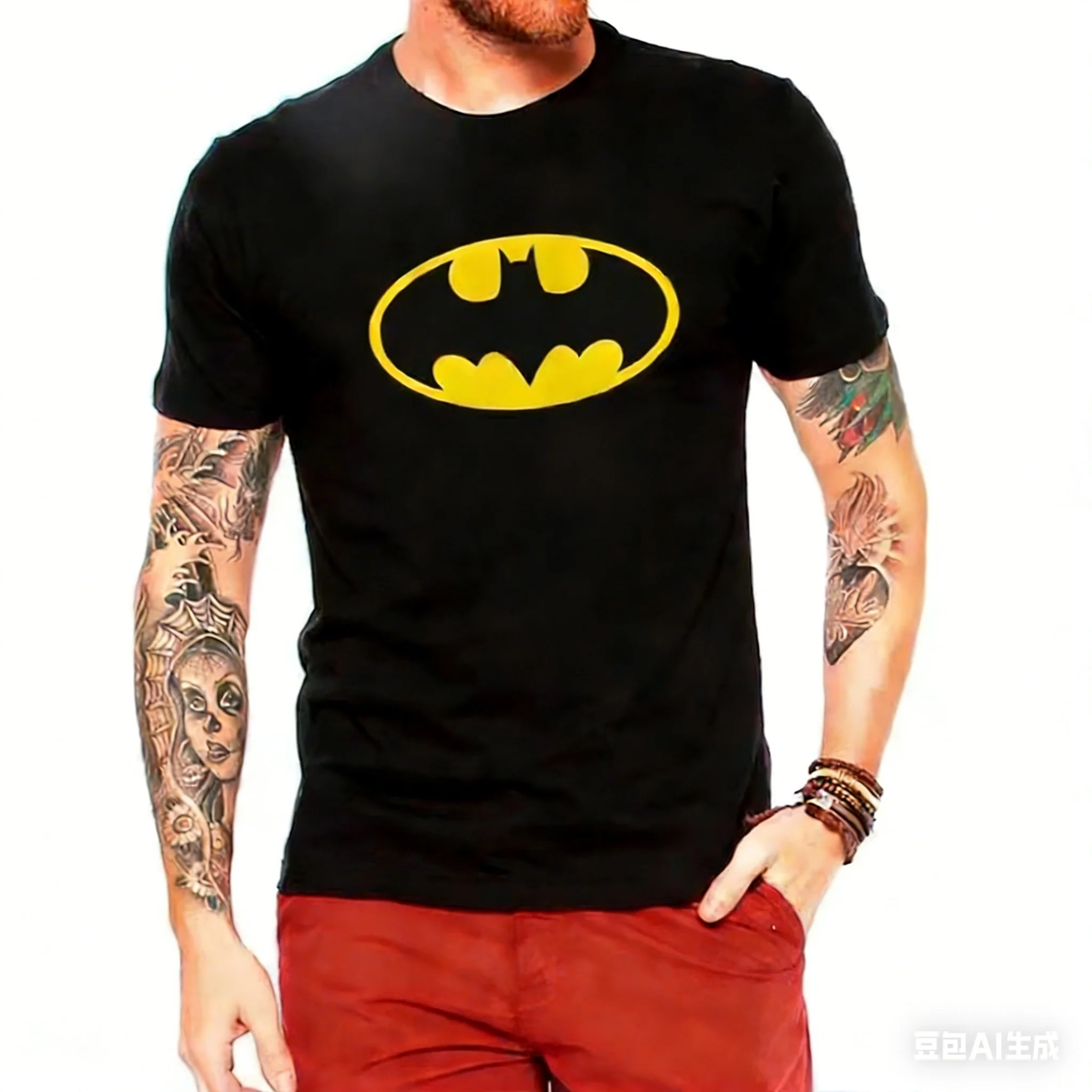 2026 Nieuwe Klassieke Batman & Superman Print Katoen Heren T-shirt Zomer Korte Mouw Streetwear Tees Casual Plus Size Unisex Tops