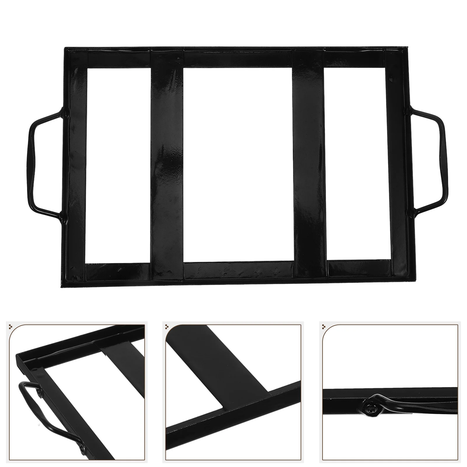 

Black Salt Plate Rack Barbecue Cooking Tool Iron Enamel Durable Bbq Supply Accessory Salt Plate Rack Bbq Tools