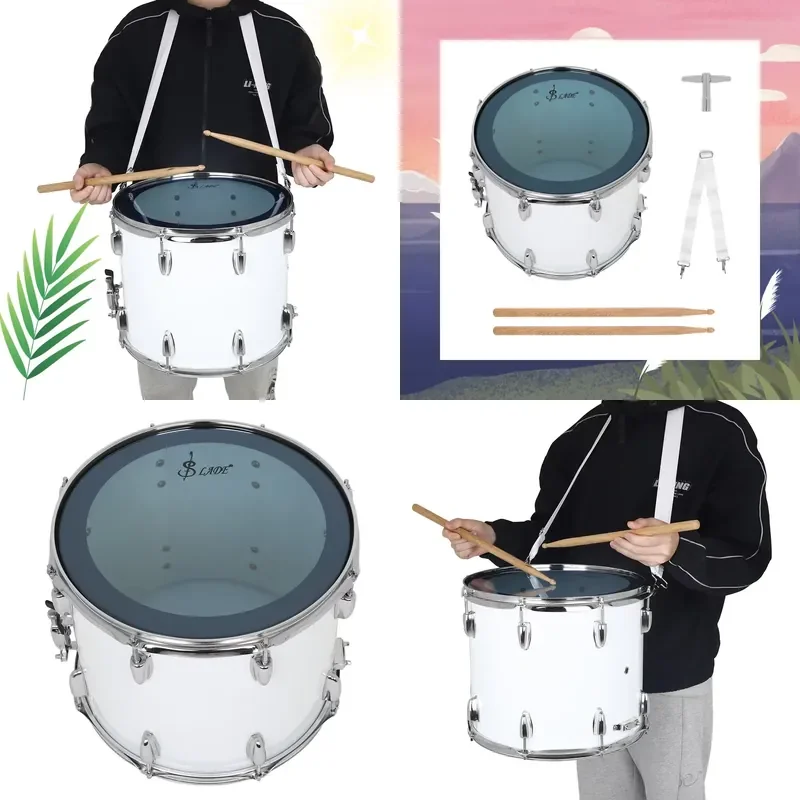 for 14 Inch Treble Snare Drum  School Brass Band Marching Percussion Instrument