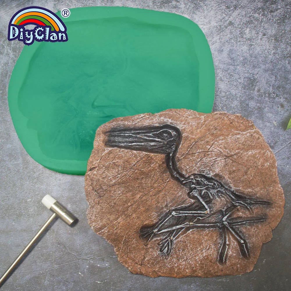 Pterosaur Fossils Silicone Mould DIY Handmade Crafts Making Home Decoration Tools Handpainted Gypsum Ceramic Baking Epoxy Mold