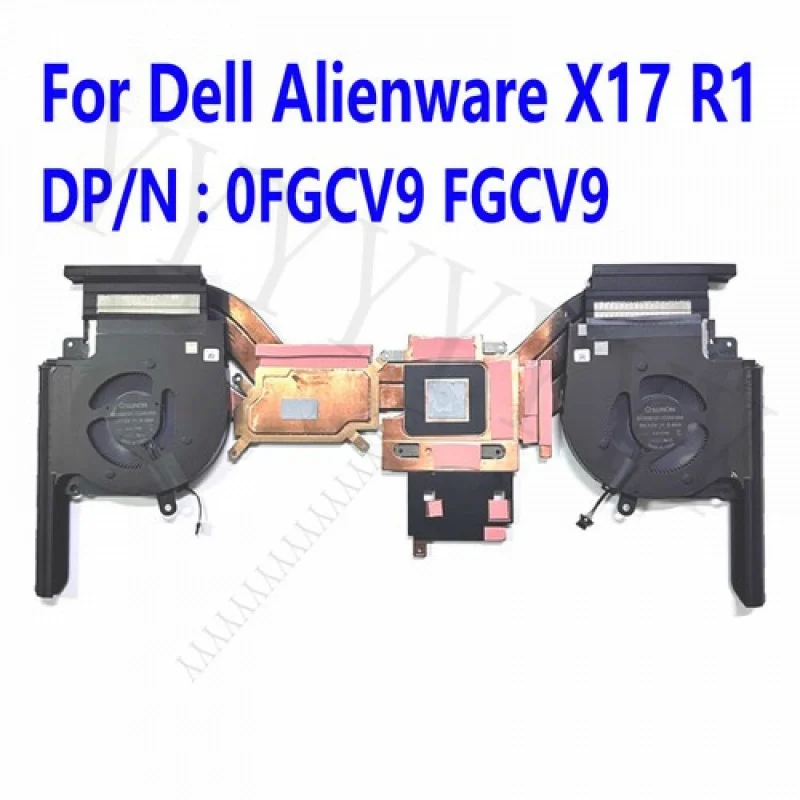 

Q 0FGCV9 FGCV9 ДЛЯ DELL Alienware X17 R1 Процессор Графический процессор Охлаждающий вентилятор Радиатор
