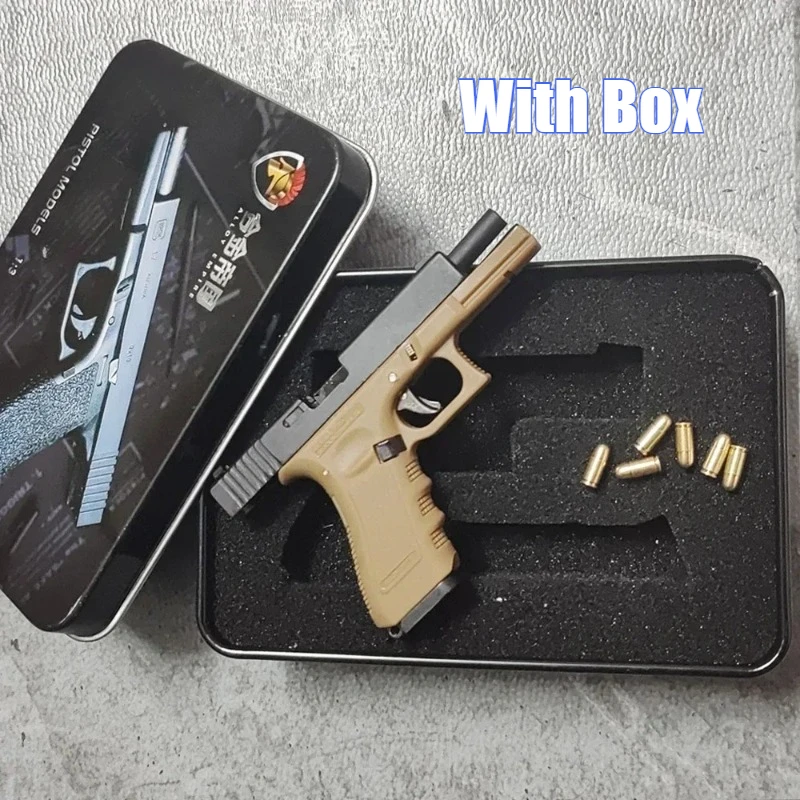 New Keychain 1:3 Throw Shell Alloy Empire G17 Pistol Key Chain Gun Toy Pendant Ornament Decoration Crafts Figurines & Miniatures