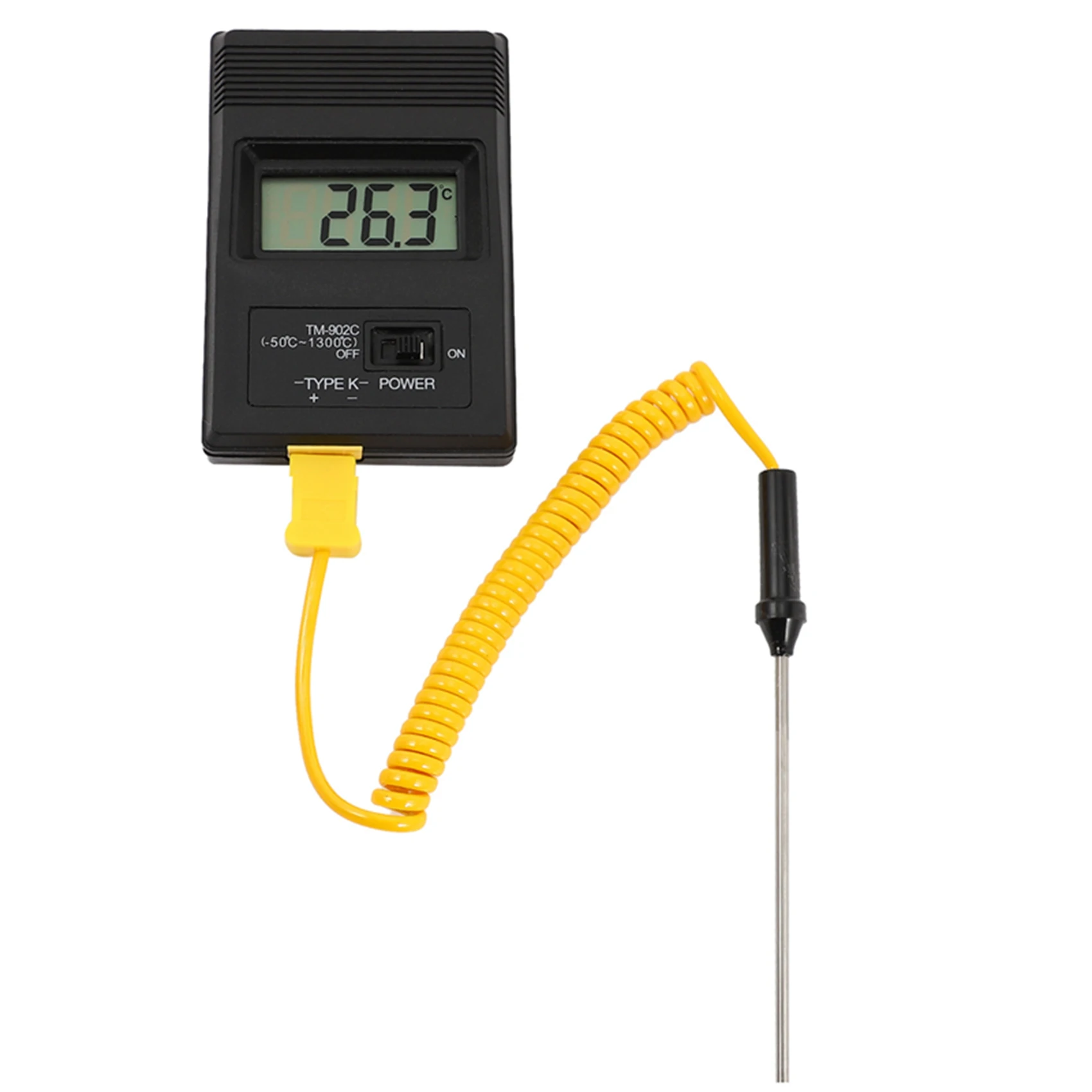 TM-902C (-50 Celsius tot 750 Celsius) Temperatuurmeter TM902C Digitale K-type thermometersensor + thermokoppelsondedetector Nee