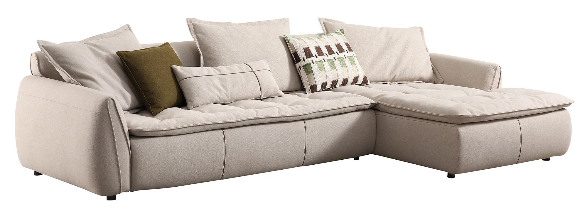 

French Style Convertible Sofa Bed Upholstered Chenille Fabric Couch with Recliner Feature for Apartment Living Room