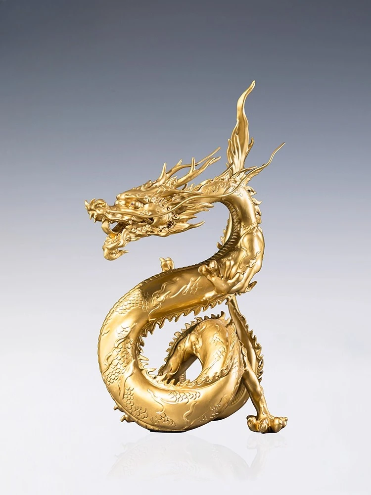 

Bronze, all-brass bronze dragon ornament, handicraft bronze ware, company office desktop decoration
