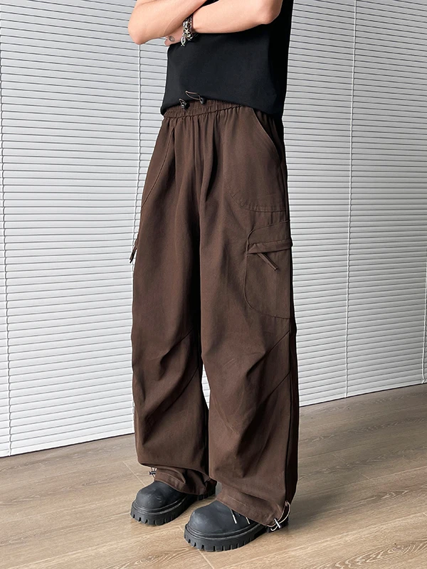 

American Retro Work Pants Men Summer New Trend Loose Straight Casual High Street Hiphop Paratrooper Pants Youth Leisure Trousers