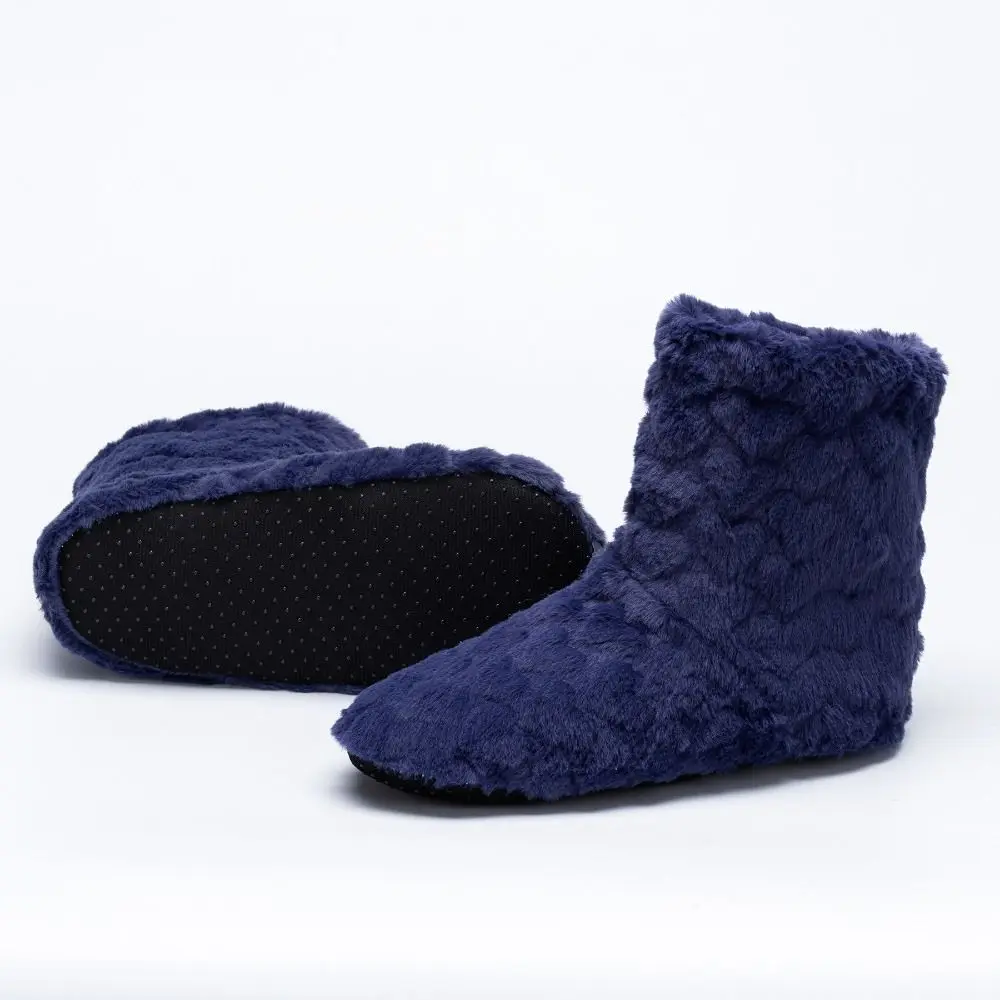 Calcetines mullidos con forma de corazón para mujer, medias de suelo de lana con suela suave, calentador de pies, calcetines térmicos gruesos antideslizantes para nieve