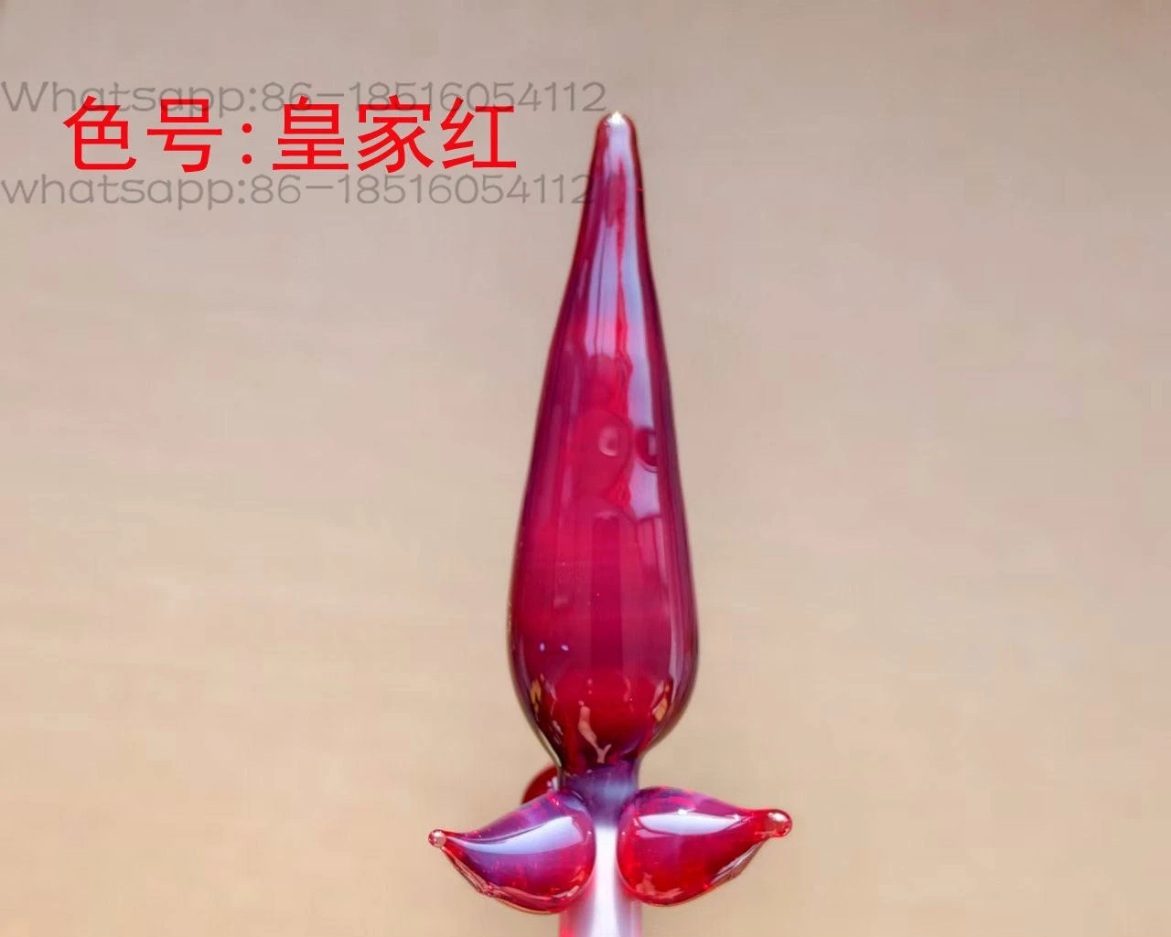 Red Burnt Glass Lamp Rod, Colored High Borosilicate Glazed Hard Material COE33-image