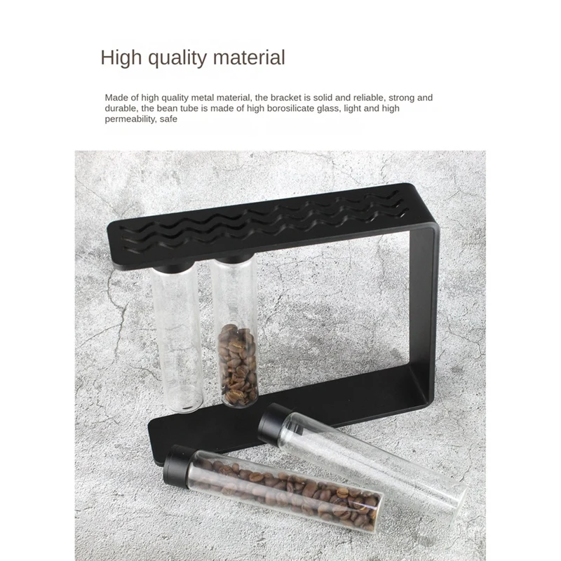 Magnetic Coffee Bean Packaging Bottle Test Tube Glass Display Rack Storage And Preservation Coffee Tools Sealed Jar