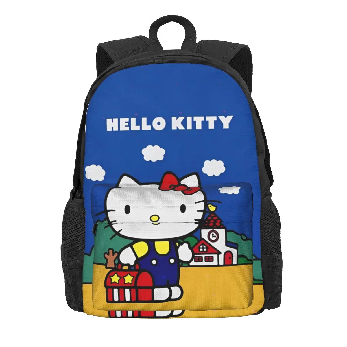 Hello Kitty Cartoon Sac à dos étanche pour femme, sac d'école pour enfants, sac à dos mignon pour adolescent, ordinateur, mode 3D