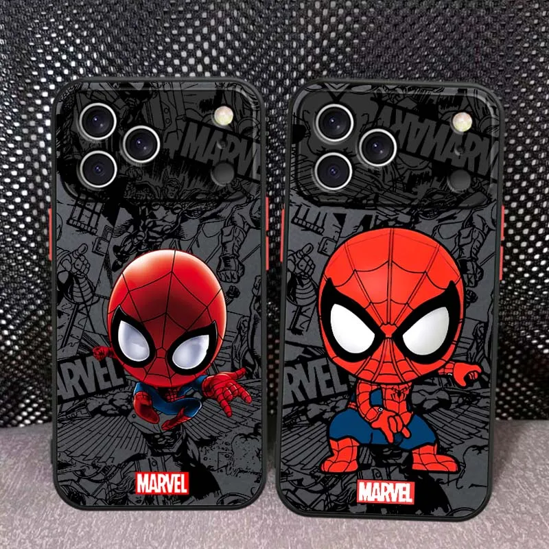 

Marvel Comic Heroes Cool For Apple iPhone 17 16 15 14 13 12 11 Air Pro Max Plus Mini Frosted Translucent Phone Case