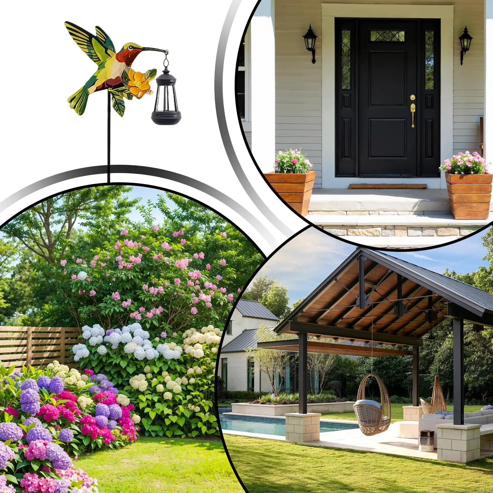 

Solar Pathway Lights Outdoor Yard Hummingbird Lantern Courtyard Solar Lights For Outdoor Patio Backyard Porch Lawn Walkway