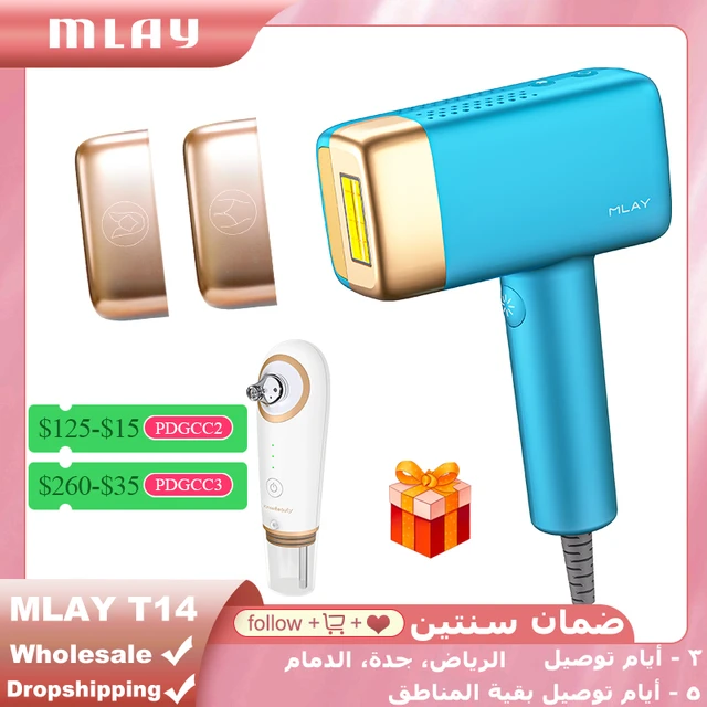 MLAY depiladora laser T14 maquina de depilacion IPL en frio y hielo 500000 Flashes 3 en 1 depiladora corporal