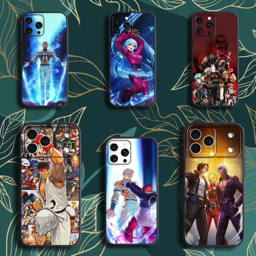 

KingS Of F-Fighters-Game Phone Case For iPhone 17,16,15,14,13,12,Pro,Max,Plus,E,SE4,Air,Mini Black Soft Box