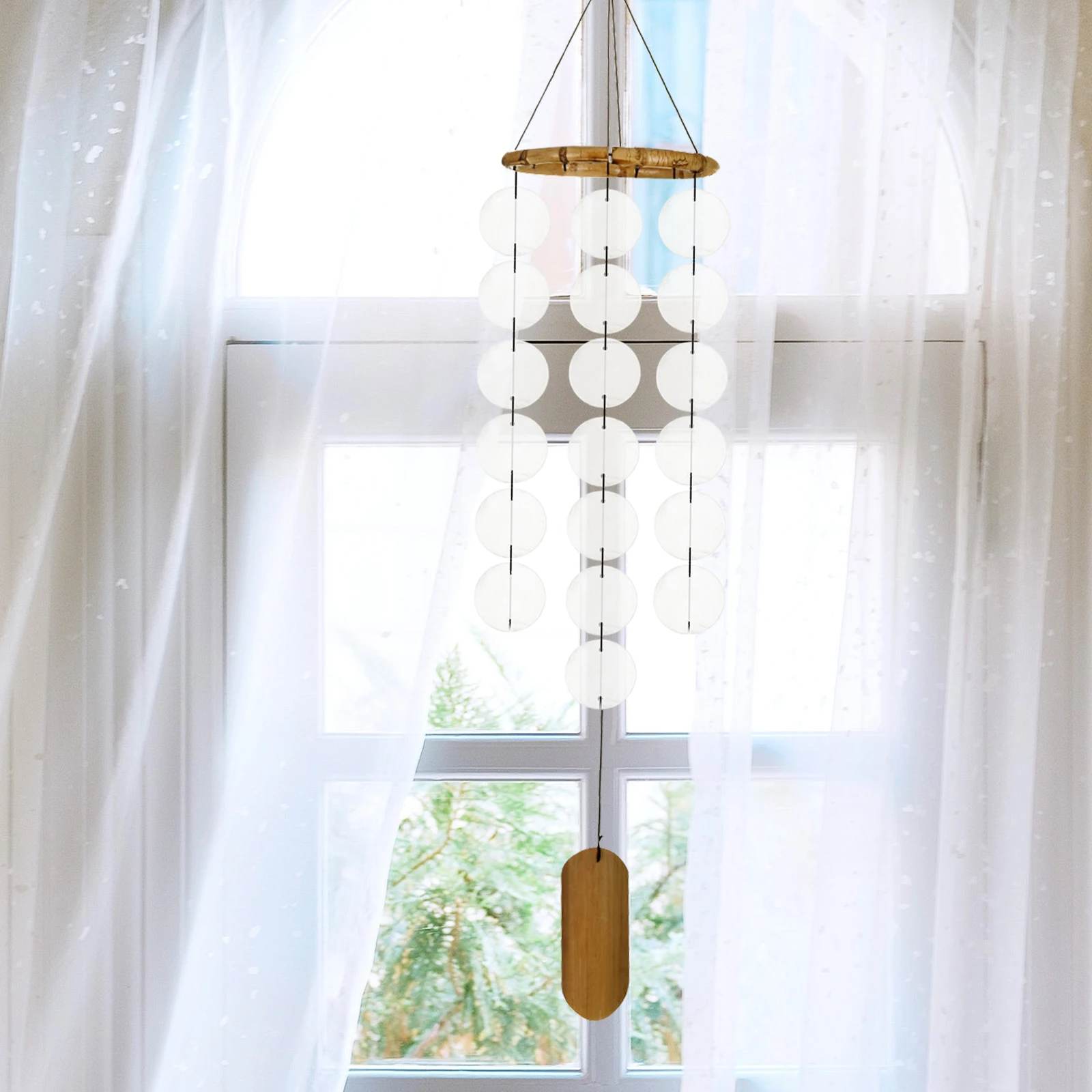 

100 Pcs Shell Sheet Decoration Wind Chime Small Sea Shells Shaped Charms Natural Freshwater Pendants Bag Round Disc