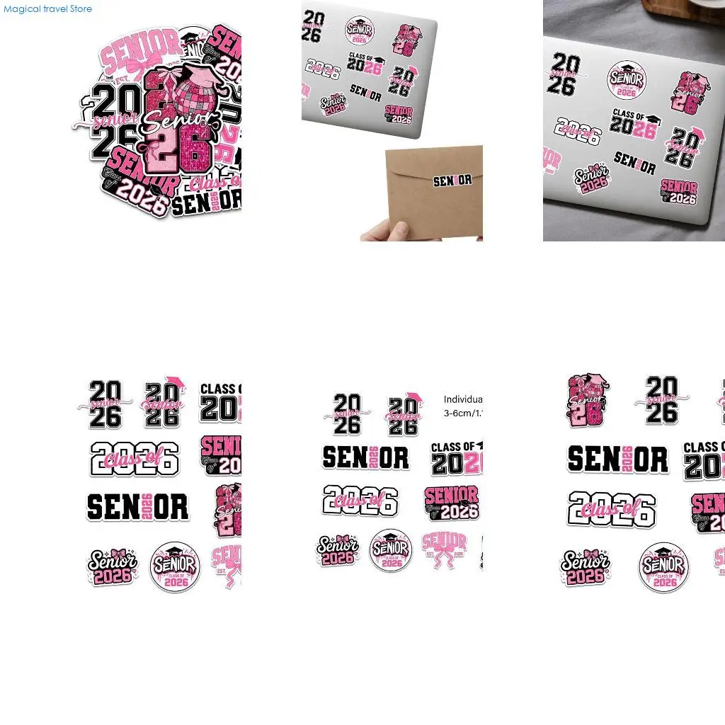 

Набор наклеек на выпускной N2UB Senior 2026, дополнительные клейкие наклейки для проектов DIY