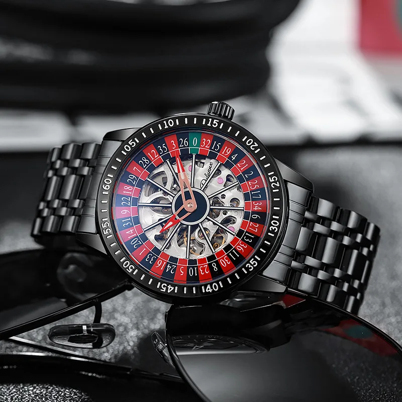 Authentic Watches Models Of Gambling Tables Fully Automatic Mechanical Watches Steel Waterproof Male Trendy Clock Wristwatches