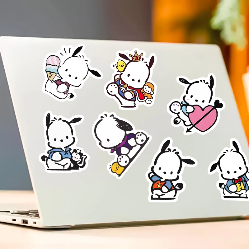 10/30/50PCS Cute Sanrio Pachacco Stickers Classic DIY Toy Decoration Phone Luggage Skateboard Wall Decals PVC Sticker Kids Gift