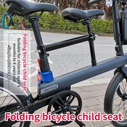 Folding Bicycle Child Seat Electric Bicycle Front Seat Suitable for 1-8 Years Old Baby Bike Accessories