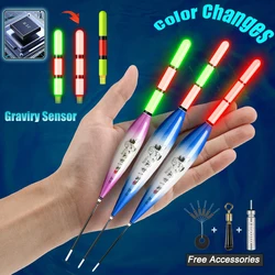 New Arrival Fishing Floats Sea & Rock Slip Fishing Bobber Smart IC Gravity Sensor Color Change Electric LED Luminous Tackles